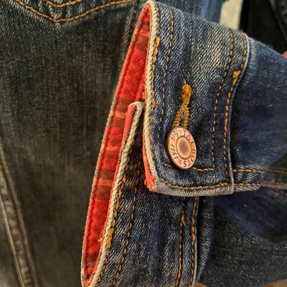 Talbots Jean Jacket Medium-dark Denim Blue Wash Size M EUC - Picture 4 of 9
